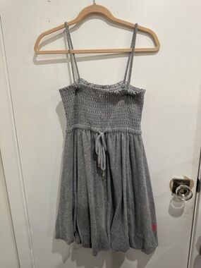 Juicy Couture Gray Smocked dress with Pink Brand Tag